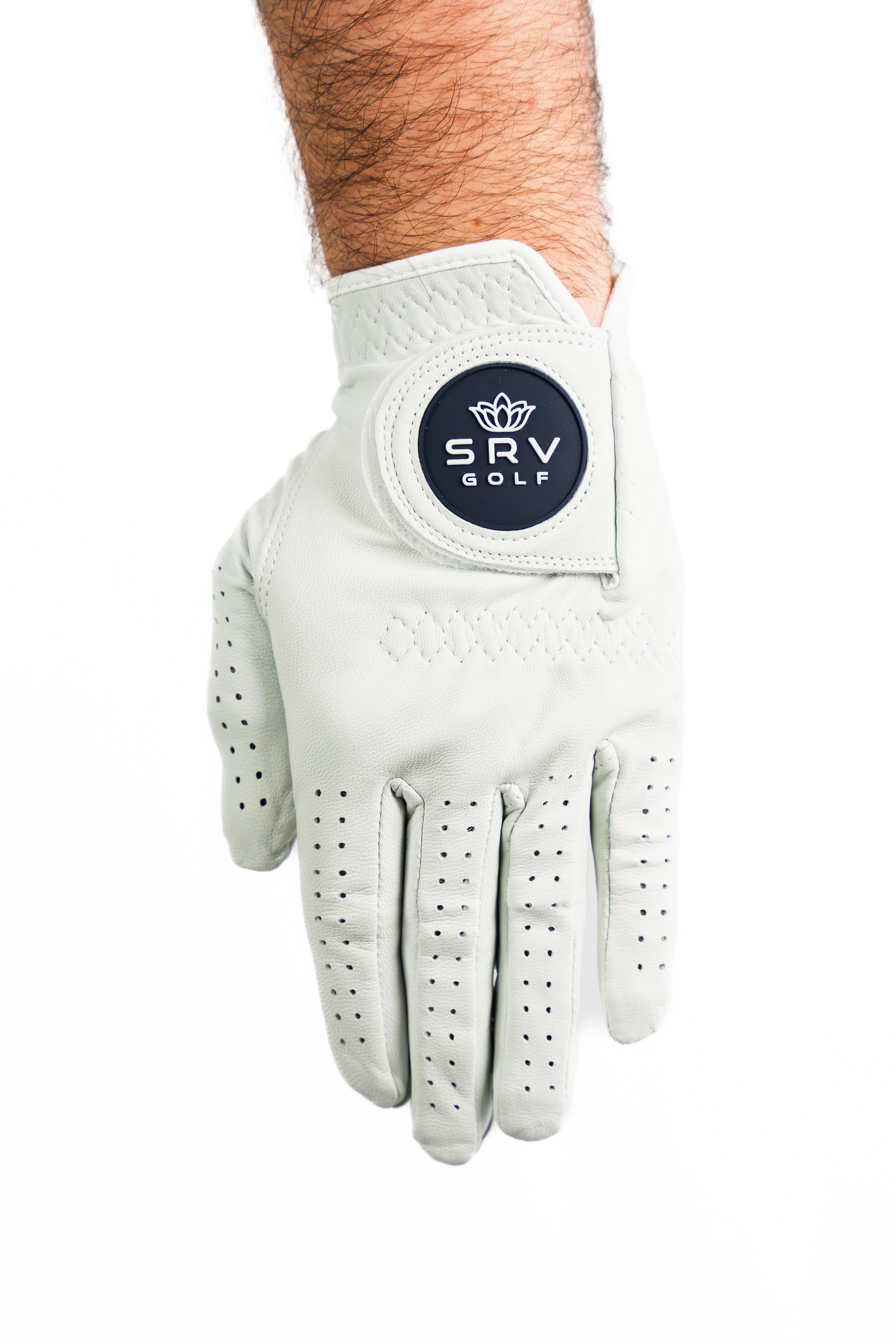 Asher Dark Death Grip Premium AAA Cabretta Leather Golf Glove - Left Hand, Large, Black