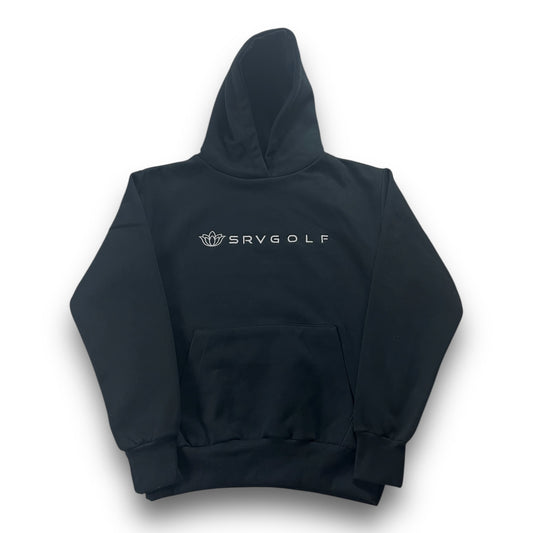 Heavy cotton golf hoodie (BLACK)